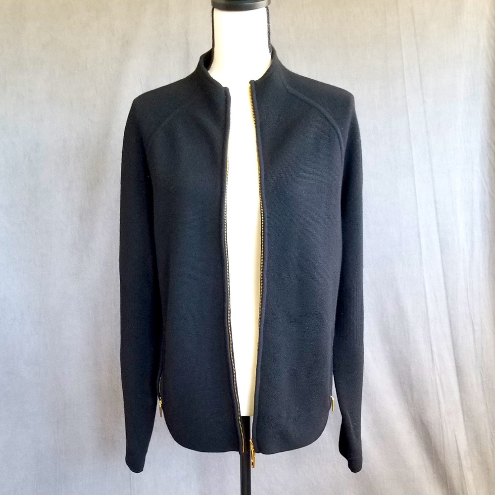 Lauren by Ralph L Black Cardigan front zip. Final px drop, donation in 1 wk